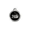 Red Dingo Stainless Steel Engraved Cat Tag Mouse Black additional 1