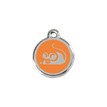 Red Dingo Stainless Steel Engraved Cat Tag Mouse Orange additional 1