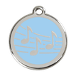 Red Dingo Stainless Steel Engraved Dog Tag Music Light Blue additional 1