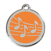 Red Dingo Stainless Steel Engraved Dog Tag Music Orange additional 1