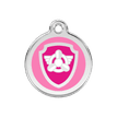 Red Dingo Stainless Steel Engraved Dog Tag Nickelodeon Paw Patrol Skye Tag Pink MED additional 1