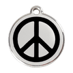 Red Dingo Stainless Steel Engraved Dog Tag Peace Black additional 1
