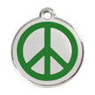Red Dingo Stainless Steel Engraved Dog Tag Peace Green additional 1