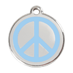 Red Dingo Stainless Steel Engraved Dog Tag Peace Light Blue additional 1