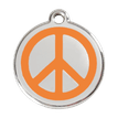 Red Dingo Stainless Steel Engraved Dog Tag Peace Orange additional 1