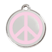 Red Dingo Stainless Steel Engraved Dog Tag Peace Pink additional 1