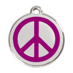 Red Dingo Stainless Steel Engraved Dog Tag Peace Purple additional 1
