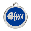 Red Dingo Stainless Steel Engraved Dog Tag Fish Skeleton Navy additional 1