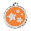 Red Dingo Stainless Steel Engraved Dog Tag Stars Orange additional 1