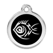 Red Dingo Stainless Steel Engraved Dog Tag Tribal Fish Black additional 1