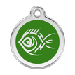 Red Dingo Stainless Steel Engraved Dog Tag Tribal Fish Green additional 1
