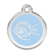 Red Dingo Stainless Steel Engraved Dog Tag Tribal Fish Light Blue additional 1