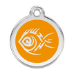 Red Dingo Stainless Steel Engraved Dog Tag Tribal Fish Orange additional 1
