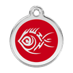 Red Dingo Stainless Steel Engraved Dog Tag Tribal Fish Red additional 1