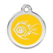 Red Dingo Stainless Steel Engraved Dog Tag Tribal Fish Yellow additional 1