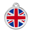 Red Dingo Stainless Steel Engraved Dog Tag UK Flag Navy additional 1