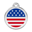 Red Dingo Stainless Steel Engraved Dog Tag US Flag Navy additional 1