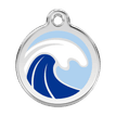 Red Dingo Stainless Steel Engraved Dog Tag Wave Light Blue additional 1