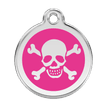 Red Dingo Stainless Steel Engraved Dog Tag Cross Bone Hot Pink additional 1
