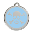 Red Dingo Stainless Steel Engraved Dog Tag Cross Bone Light Blue additional 1