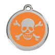 Red Dingo Stainless Steel Engraved Dog Tag Cross Bone Orange additional 1