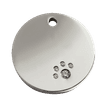 Red Dingo Diamante Paw Engraved Dog Tag Circle additional 1