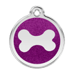 Red Dingo Glitter Engraved Dog Tag Bone Purple additional 1