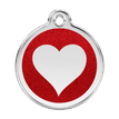 Red Dingo Glitter Engraved Dog Tag Heart Red additional 1