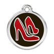 Red Dingo Glitter Engraved Dog Tag Red Shoe Black additional 1