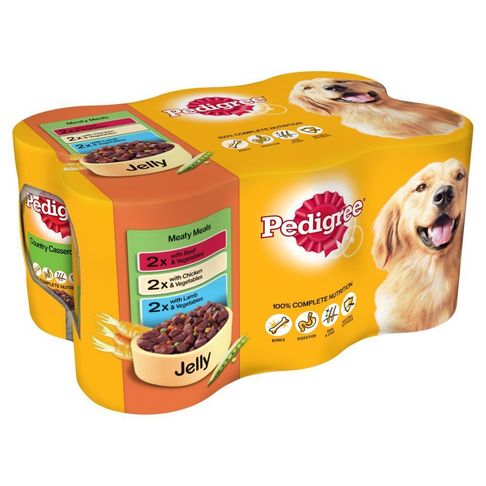 Pedigree Can in Jelly Meaty Meals 6 x 400g