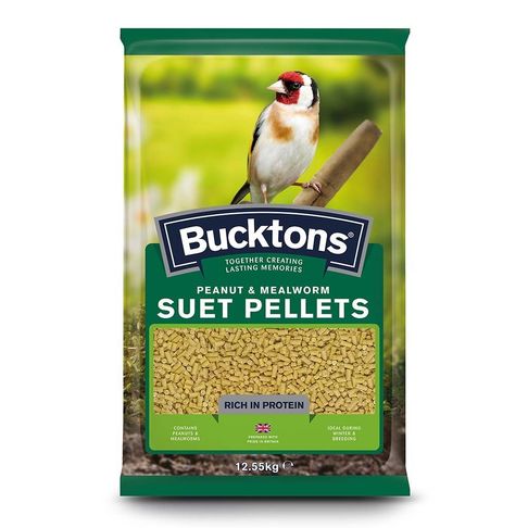 Bucktons Suet Pellets Peanut And Mealworm 12.55kg