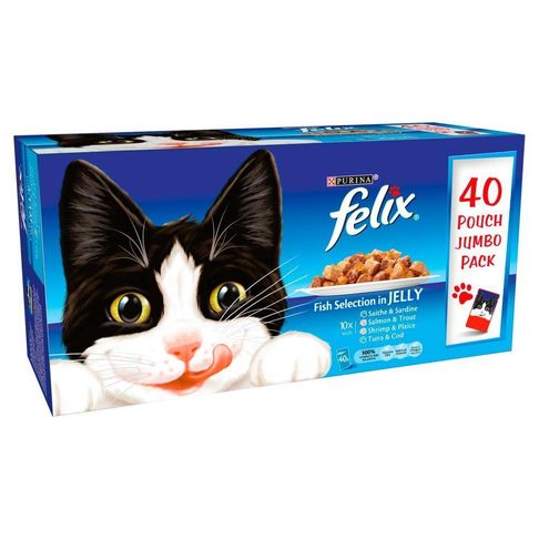 Felix Fish Selection In Jelly Wet Cat Food 40 x 100g