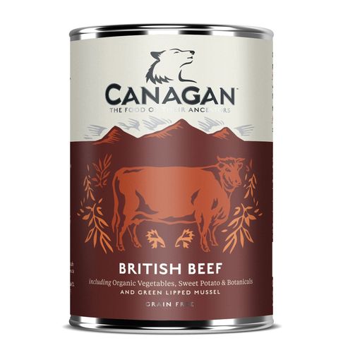 6 x 400g Canagan British Braised Beef Wet Dog Food