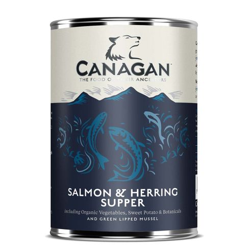 6 x 400g Canagan Salmon &amp; Herring Supper Wet Dog Food