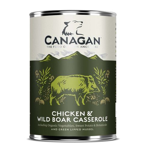 6 x 400g Canagan Chicken &amp; Wild Boar Stew Wet Dog Food