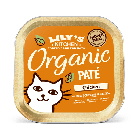 19 x 85g Lily's Kitchen Organic Pate Chicken Cat Food