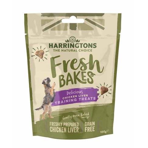 9 x 100g Harringtons Fresh Bakes Chicken Liver Grain Free Training Treats