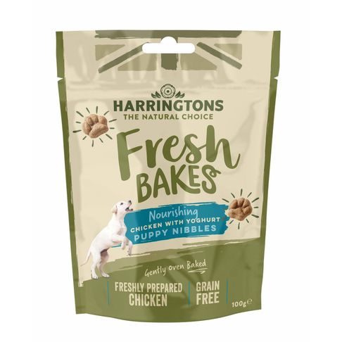 9 x 100g Harringtons Fresh Bakes Chicken &amp; Yoghurt Grain Tree Puppy Treats