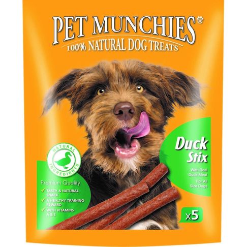 Pet Munchies Natural Dog Treat Duck Stix