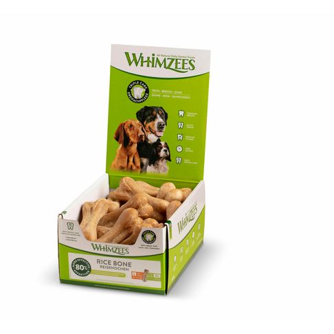 23 x Whimzees Rice Bone Large Breed Dog Treats
