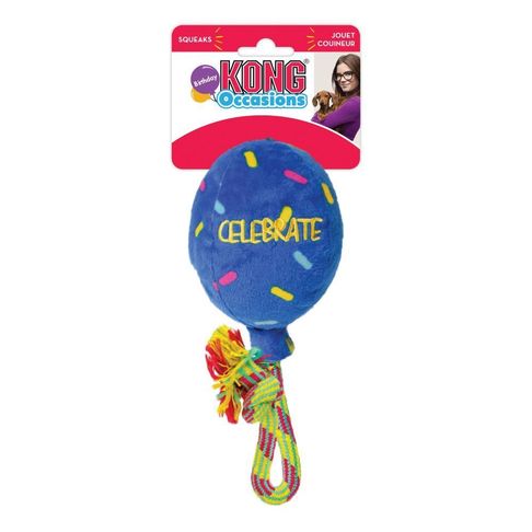 KONG Occasions Birthday Balloon Blue Large