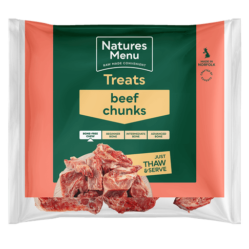 Natures Menu Natural 100% Raw Beef Chunks for Dogs