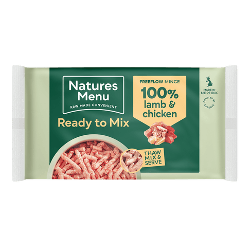 Natures Menu Free Flow Chicken &amp; Lamb Raw Mince for Dogs