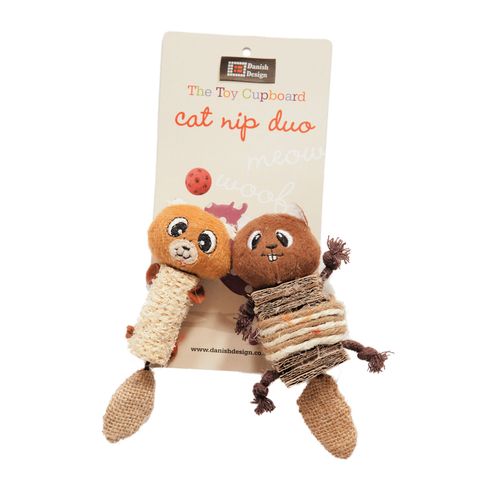 Danish Design Chip and Chap Catnip Duo Plush Cat Toys - 5""