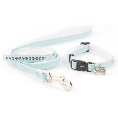 Ancol Jewelled Blue Puppy Collar &amp; Lead Set