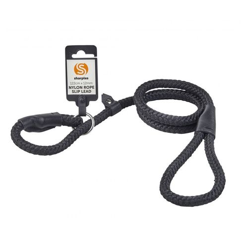 Sharples 'N' Grant Walk 'R' Cise Nylon Rope Slip Lead - Black 1.2m x 122cm