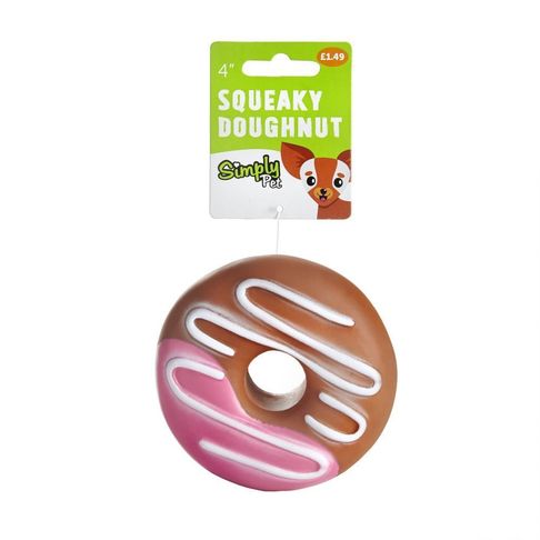 Simply Pet Squeaky Doughnut 4"