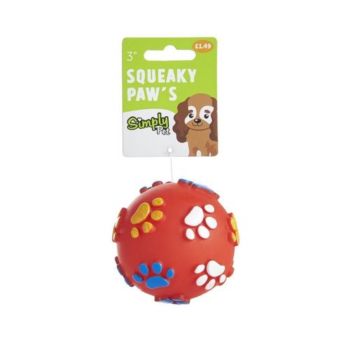Simply Pet Squeaky Paw Dog Toy 3"