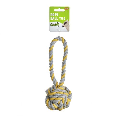 Simply Pet Rope Ball Dog Tug Toy