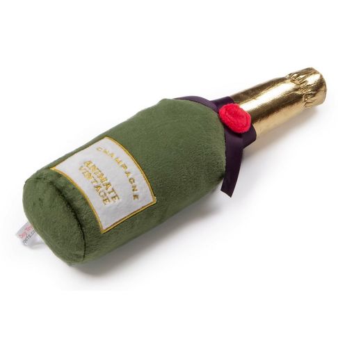 Animate Plush Champagne Bottle Dog Toy
